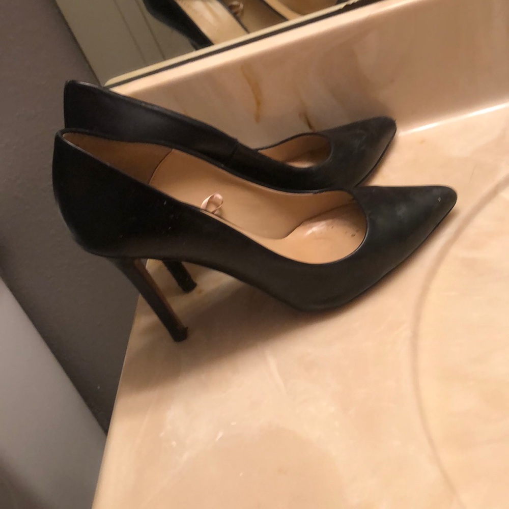 Black pointy heels